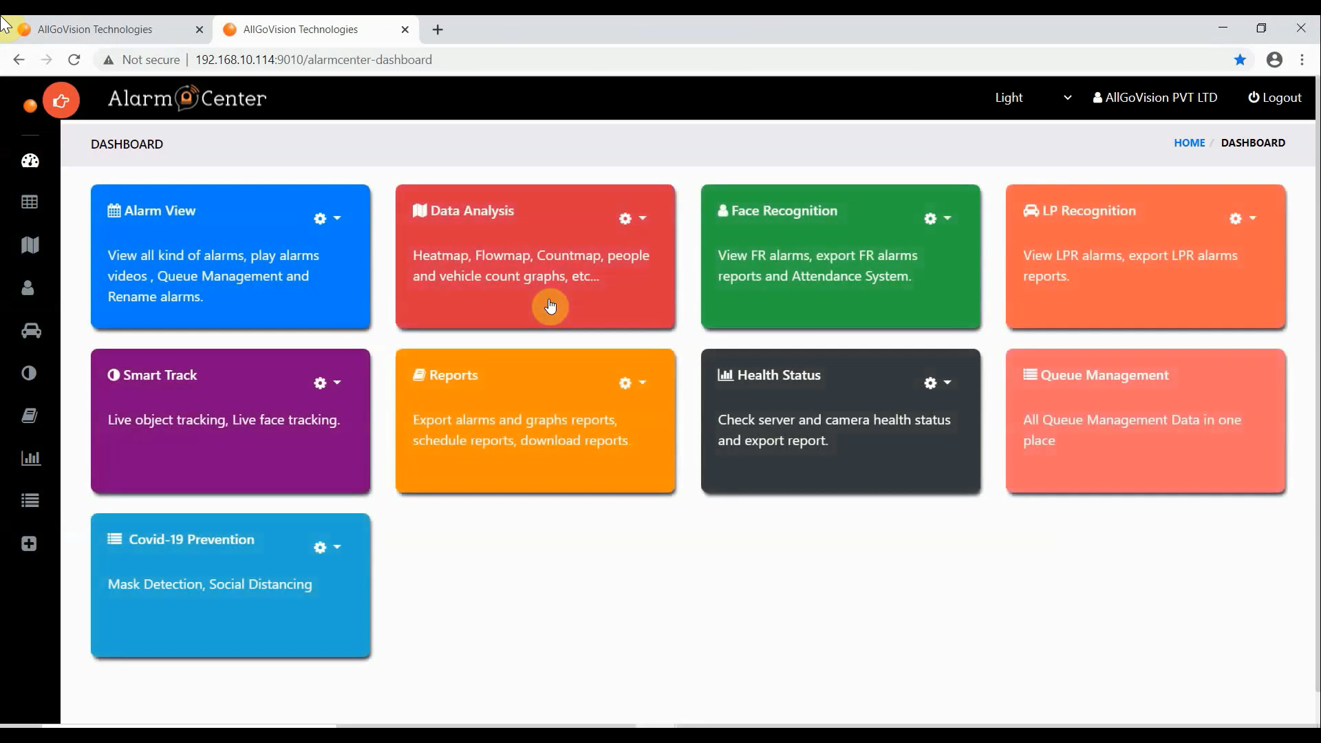 Alarm Dashboard